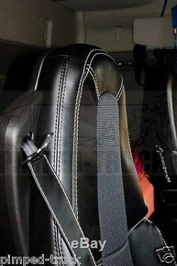 TRUCK SEAT COVERS VOLVO FH4 Black ECO LEATHER SEAT COVERS