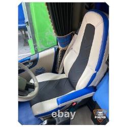 TRUCK SEAT COVERS VOLVO FH4 / FH5 black / beige / blue ECO LEATHER SEAT COVERS