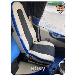 TRUCK SEAT COVERS VOLVO FH4 / FH5 black / beige / blue ECO LEATHER SEAT COVERS