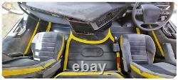 TRUCK SEAT COVERS VOLVO FH4 / FH5 grey / yellow eco leather stripe ALCANTRA