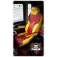 TRUCK SEAT COVERS for Man TGX / TGS ECO LEATHER Red / Yellow Custom Embroidery