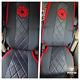 TRUCK SEAT COVERS for VOLVO FH5 /FH4 black full ECO LEATHER with 3D effect POPPY