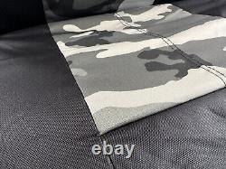 Tactical Canvas Seat Covers For Cars Trucks SUVs Vans Camouflage Black Front Set