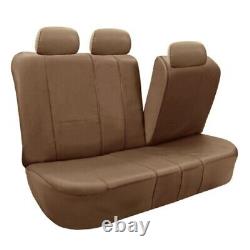 Tan Integrated Seatbelt Seat Covers for Truck TODOTERRENO with Gray Floor Mats