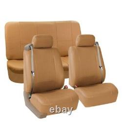 Tan Integrated Seatbelt TODOTERRENO Truck Seat Covers with Gray Floor Mats