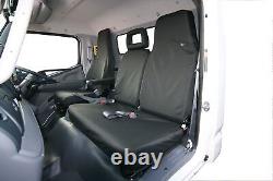 Town & Country Truck Seat Covers Front Set Black for Mitsubishi Fuso Canter