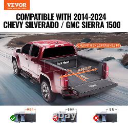 Truck Bed Cover, Roll Up Truck Bed Tonneau Cover, Compatible with 2014-2024 Chev