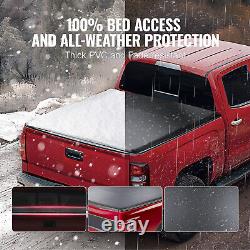 Truck Bed Cover, Roll Up Truck Bed Tonneau Cover, Compatible with 2014-2024 Chev