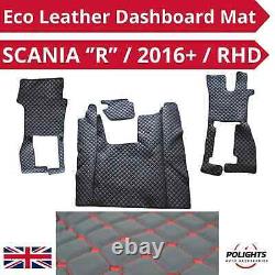 Truck Black Floor Mats suitable for SCANIA R 2016+ RHD Foldable Passenger Seat