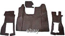 Truck Black Floor Mats suitable for SCANIA R 2016+ RHD Foldable Passenger Seat