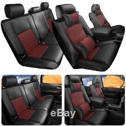Truck Car Seat Covers Fit for Toyota TUNDRA 2007-2019 Cushion 5-Seat Burgundy