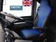Truck Eco Leather Seat Cover Fit Man Tgx / Tgs /tga Pair Of Black And Blue