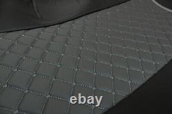 Truck SET foot mats + seat covers 1+1 for MAN TGX Automatic grey 2015-2020