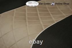 Truck Seat Cover Fabric Velour Beige for Iveco Stralis from 2003 2 SEAT BELTS