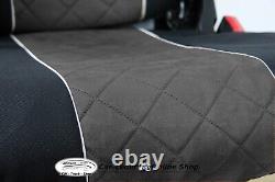 Truck Seat Cover Fabric Velour Grey for Iveco Stralis from 2003 2 SEAT BELTS