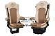 Truck Seat Cover Leatherette Fabric Beige Brown suitable for Mercedes Actros MP4