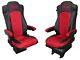 Truck Seat Cover Leatherette Fabric Black Red Oldschool for Mercedes Actros MP4