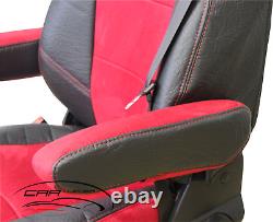 Truck Seat Cover Leatherette Fabric Black Rot VIP for Mercedes Actros MP4