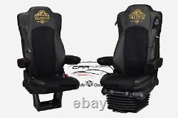 Truck Seat Cover Leatherette Fabric Black suitable for Mercedes Actros MP4