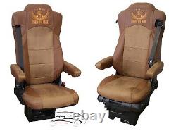 Truck Seat Cover Leatherette Fabric Brown Born suitable for Mercedes Actros MP4