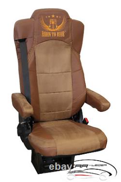 Truck Seat Cover Leatherette Fabric Brown Born suitable for Mercedes Actros MP4