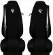 Truck Seat Cover Leatherette-Fabric Volvo FH 2013.2 SEAT BELTS Black Black