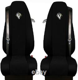 Truck Seat Cover Leatherette-Fabric Volvo FH 2013.2 SEAT BELTS Black Black