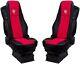 Truck Seat Cover Leatherette-Fabric Volvo FH 2013.2 SEAT BELTS Black Red