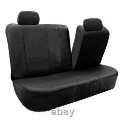 Truck Seat Cover for Integrated Seatbelt Black with black Floor Mats