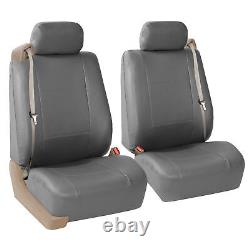 Truck Seat Cover for Integrated Seatbelt Gray with Black Floor Mats