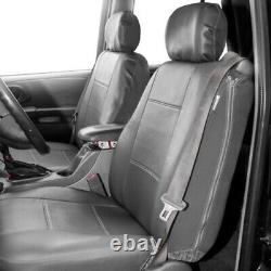 Truck Seat Cover for Integrated seat Belt Gray with Black Floor Mats