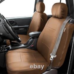 Truck Seat Cover for Integrated seat Belt Tan with Black Floor Mats