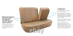 Truck Seat Cover with Integrated seat Belt Tan with Black Floor Mats