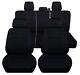 Truck Seat Covers 2015-2018 Ford F-150 Full Set Black with 23 Color Inserts ABF
