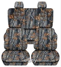 Truck Seat Covers 2015-2018 Ford F150 40-20-40 Front 60-40 Rear Dark Tree Camo