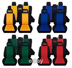 Truck Seat Covers 2015-2018 Ford F150 Custom Design Black with Color Choices ABF