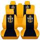 Truck Seat Covers 2018 Ford F150 60-40 Rear Split Yellow Navy Blue USN Covers