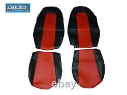 Truck Seat Covers Compatible With Volvo Fh4 2013-2021 Eco Leather Black / Red