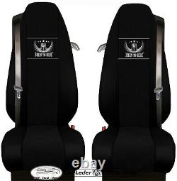 Truck Seat Covers Cover Faux Leather Fabric Black Fits Volvo FH 4 from 2013