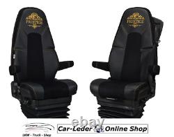Truck Seat Covers Covers Faux Leather Black Prestige Fits Volvo FH4