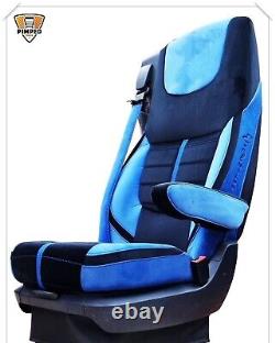 Truck Seat Covers Daf Xf / Xg / Xg+ /cf Full Alcantar Blue /navy Blue