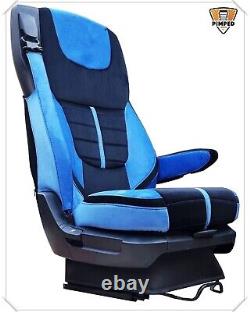 Truck Seat Covers Daf Xf / Xg / Xg+ /cf Full Alcantar Blue /navy Blue