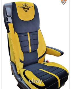 Truck Seat Covers Daf Xf / Xg / Xg+ /cf Full Alcantar Yellow /black