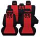 Truck Seat Covers Fits 2004 Dodge Ram 1500 Black and Red Insert Personalized