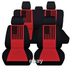 Truck Seat Covers Fits 2012 to 2020 Dodge Ram American Flag Car Seat Covers