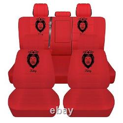 Truck Seat Covers Fits 2019 Dodge Ram 1500 All Red Customized Design Front Rear