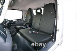 Truck Seat Covers Front Set Black Mitsubishi Fuso Canter 2012 Onwards