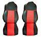 Truck Seat Covers Red PU Leather for Mercedes Actros EURO 6 2015-2021