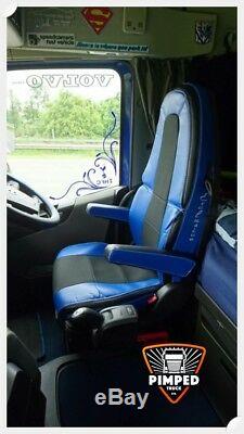 Truck Seat Covers Volvo Fh4 Blue Eco Leather Seat Covers