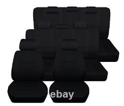 Truck Seat Covers for a 2019 Toyota Highlander Solid Black Car Seat Covers